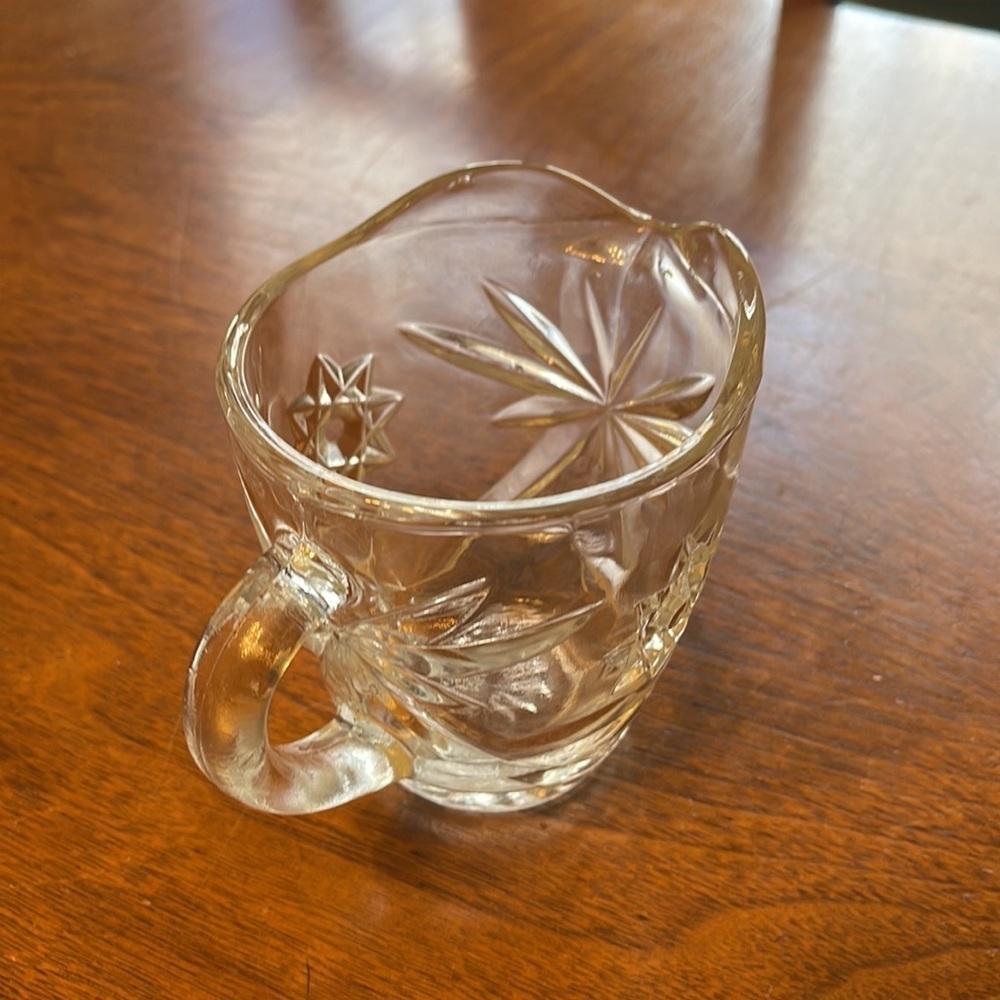 Vintage Star Of David Glassware Vintage Anchor Hocking Star Of David Creamer - Picture 4 of 10